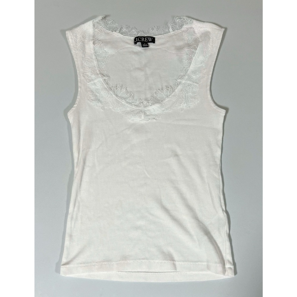 J. Crew White Lace Cami Camisole Tank Top Shirt Size S 🤍 #cami #camisole #jcrew